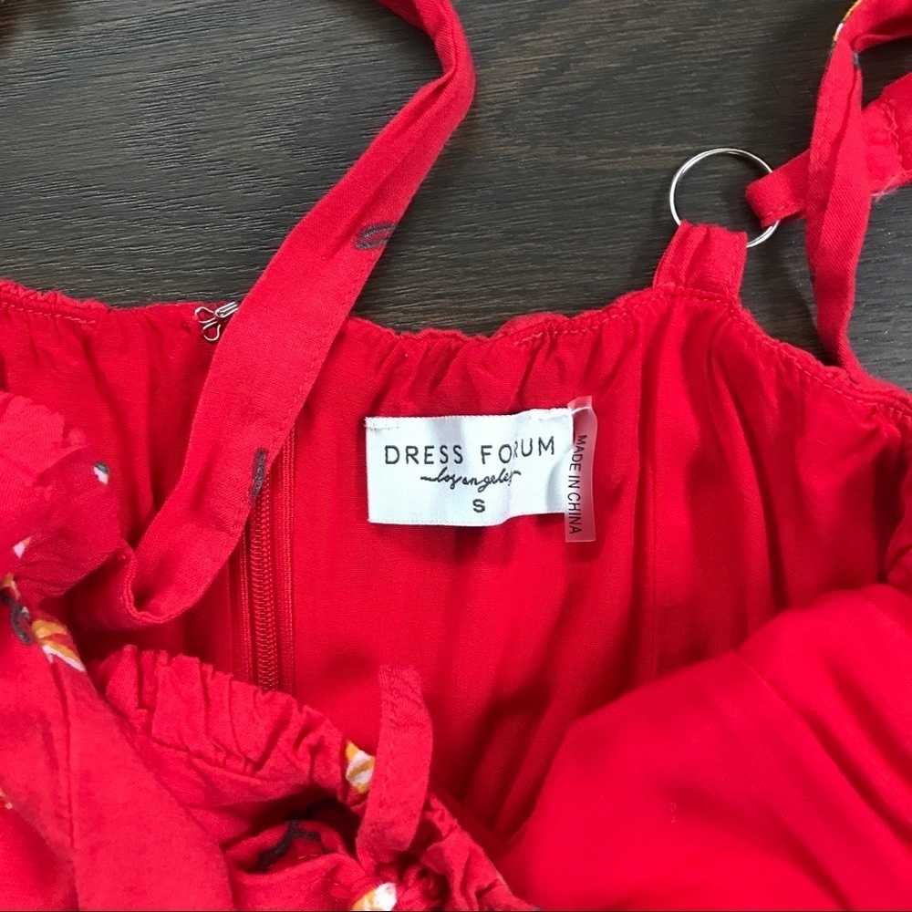 Dress forum red floral mini dress - Picture 4 of 4